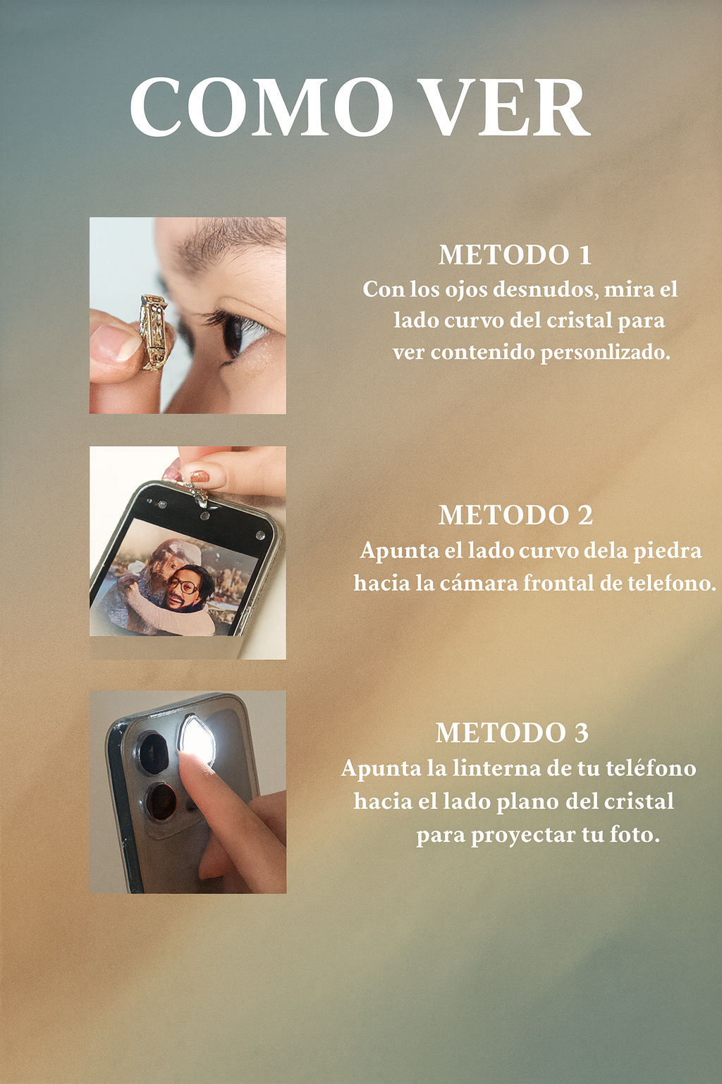 Colgante con Proyección de Foto y Caja Rosa Eterna